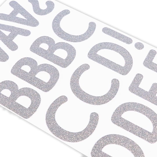 2.25" Silver Glitter Alphabet Stickers by Recollections™